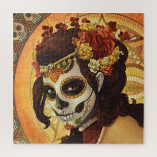 Dia De Los Muertos Throw Pillow Jigsaw Puzzle