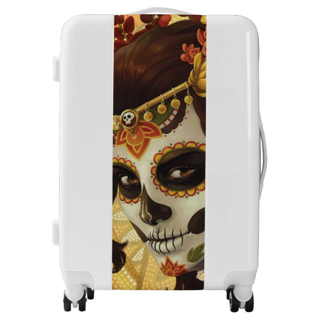 Dia De Los Muertos Throw Pillow Luggage (Front)