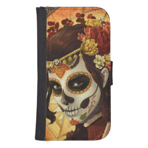 Dia De Los Muertos Throw Pillow Galaxy S4 Wallet Case