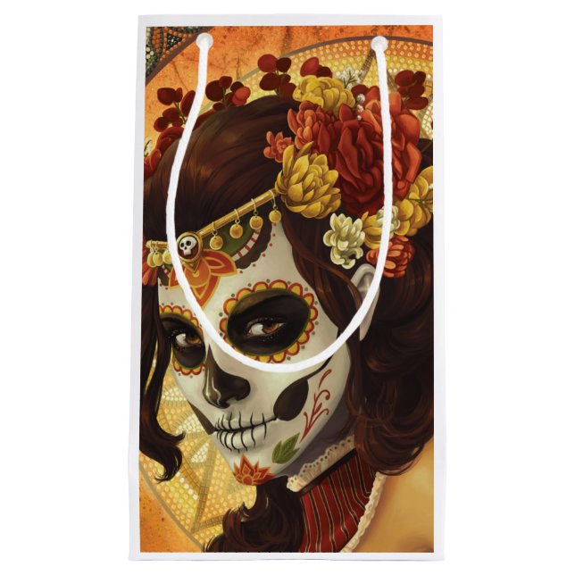Dia De Los Muertos Throw Pillow Small Gift Bag (Front)