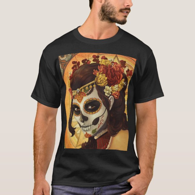 Dia De Los Muertos Throw Pillow T-Shirt (Front)