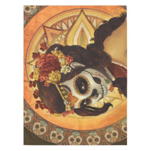 Dia De Los Muertos Throw Pillow Tablecloth