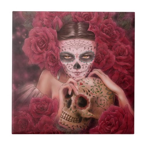 Dia de los Muertos Tile