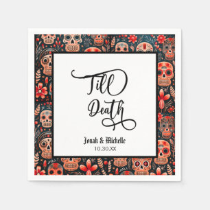 Día de los muertos Till Death party or Wedding  Napkins