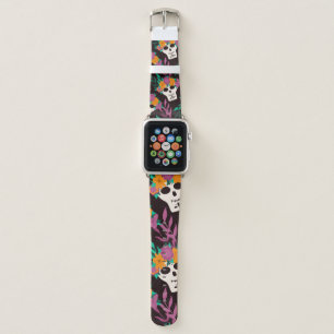 Dia de Los Muertos,traditional Mexican Halloween f Apple Watch Band