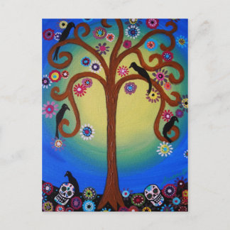 DIA DE LOS MUERTOS TREE POSTCARD