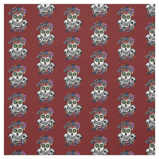DIA DE LOS MUERTOS TRES CALAVERAS FABRIC