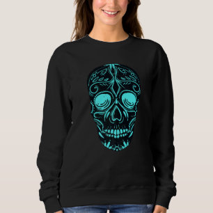 Dia De Los Muertos Turquoise Mask Skull Premium Sweatshirt