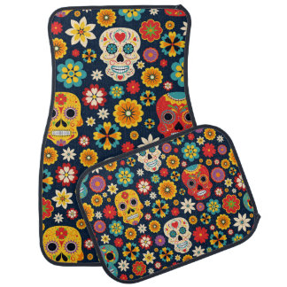Dia de los Muertos Vintage Car Floor Mat