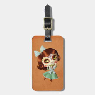 Dia de Los Muertos Vintage Doll Luggage Tag