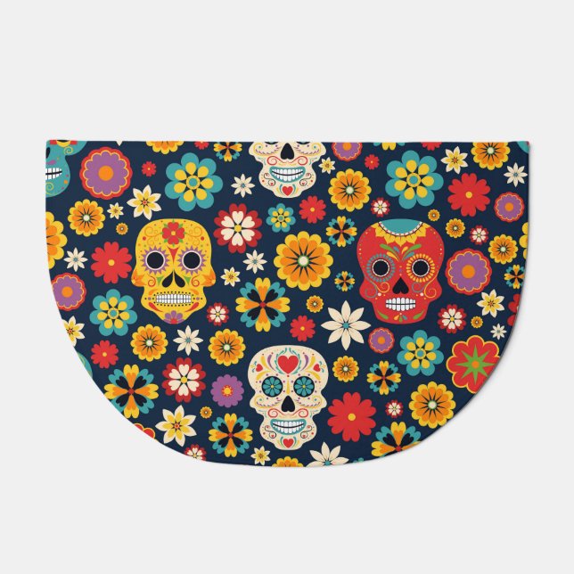 Dia de los Muertos Vintage Doormat (Front)