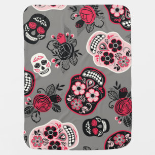 Dia de los Muertos: Vintage Pattern Baby Blanket