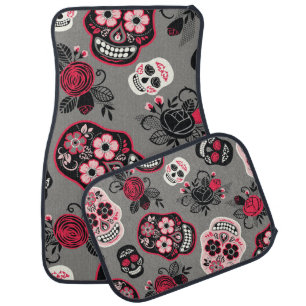 Dia de los Muertos: Vintage Pattern Car Floor Mat