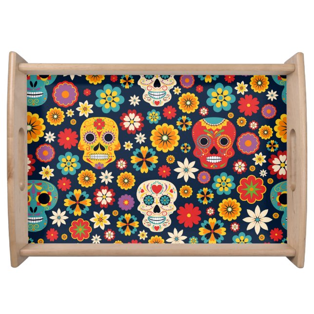 Dia de los Muertos Vintage Serving Tray (Front)