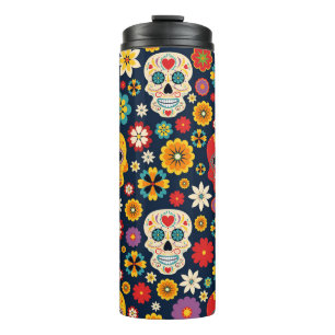 Dia de los Muertos Vintage Thermal Tumbler