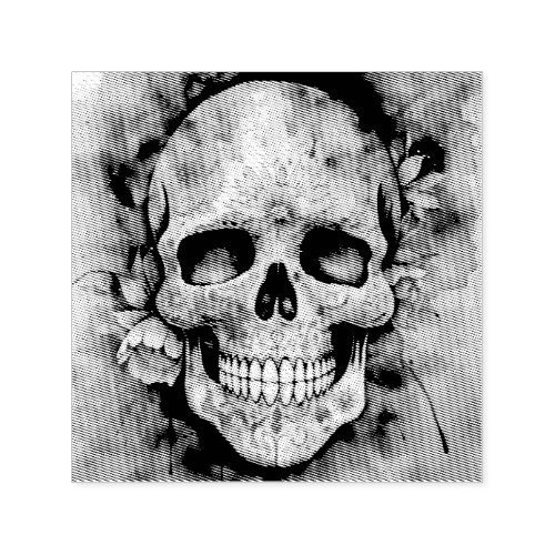 Dia de los Muertos watercolor floral painted skull Self_inking Stamp