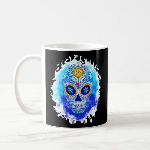 Dia De Los Muertos Watercolour Mexico Mask Skull  Coffee Mug