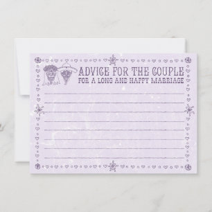 Dia de los Muertos Wedding Advice Cards