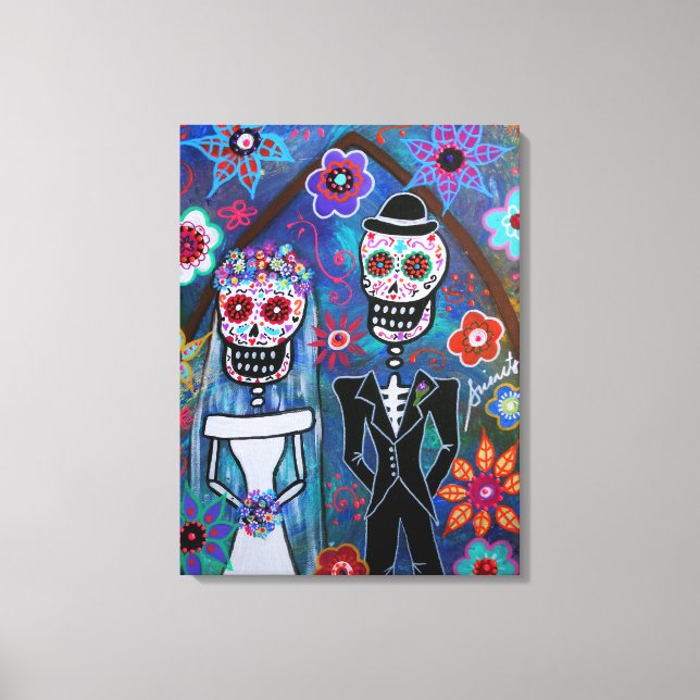DIA DE LOS MUERTOS WEDDING CANVAS PRINT (Front)