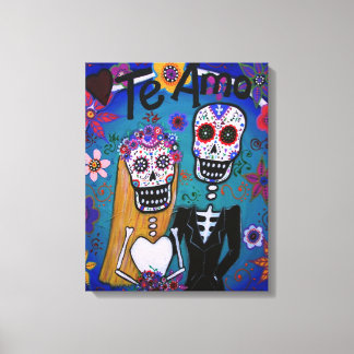 DIA DE LOS MUERTOS WEDDING CANVAS PRINT