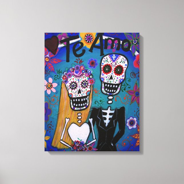 DIA DE LOS MUERTOS WEDDING CANVAS PRINT (Front)
