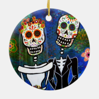 DIA DE LOS MUERTOS WEDDING CERAMIC ORNAMENT