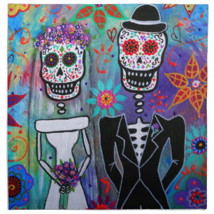 DIA DE LOS MUERTOS WEDDING CLOTH NAPKIN