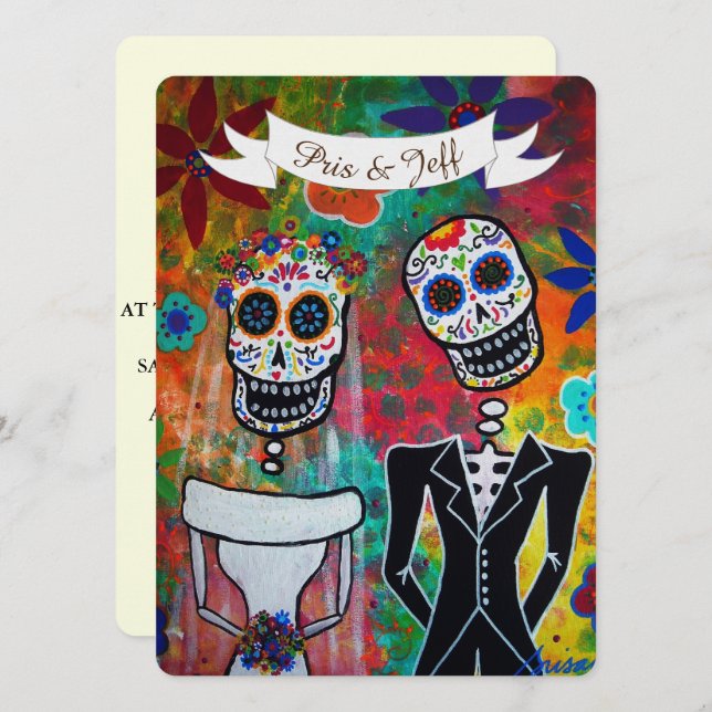 DIA DE LOS MUERTOS WEDDING INVITATION (Front/Back)