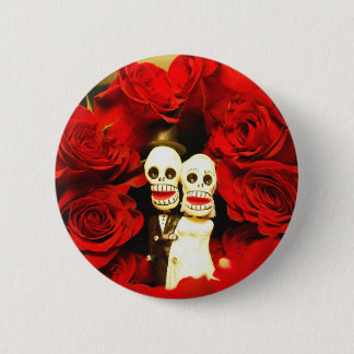 Dia de los Muertos Wedding Pinback Button