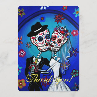 DIA DE LOS MUERTOS WEDDING THANK YOU CARD