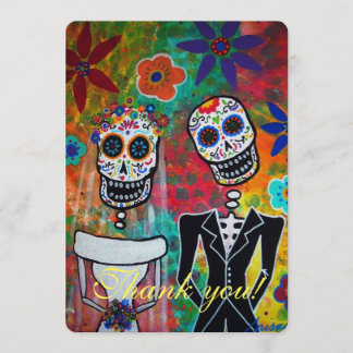 DIA DE LOS MUERTOS WEDDING THANK YOU CARD