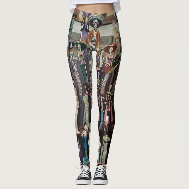 Día de Muertos (Day of the dead) leggings (Front)