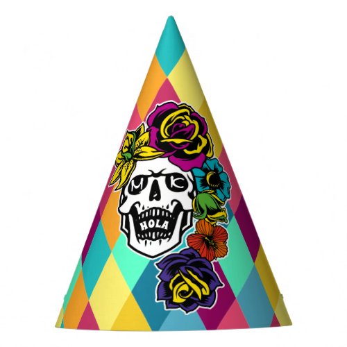 Dia de Muertos Day of the Dead Sugar Skull Custom Party Hat