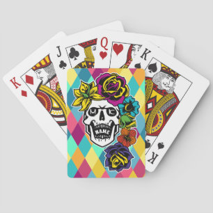 Dia de Muertos Day of the Dead Sugar Skull Custom Poker Cards