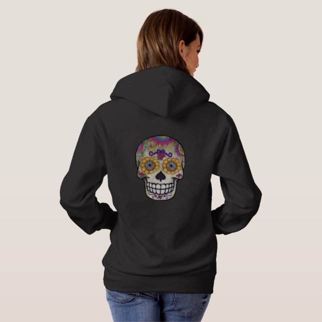 Dia de Muertos | Day of the Dead Sugar Skull Hoodie (Back Full)
