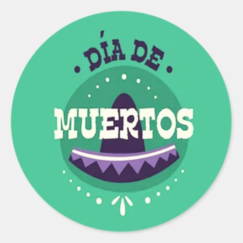 Dia de Muertos DOD Classic Round Sticker