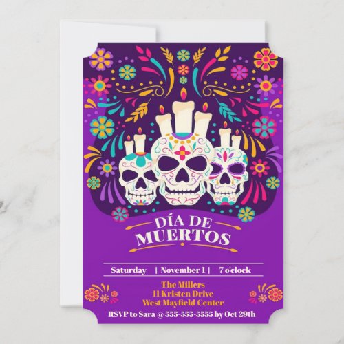 Dia de Muertos DOD Party Invitation
