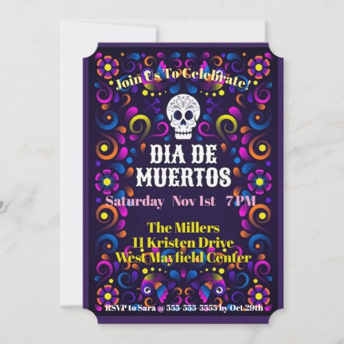 Dia de Muertos DOD Party Invitation