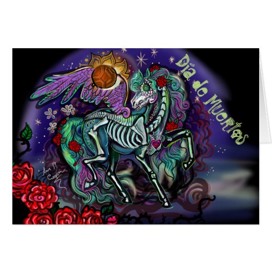 Día de Muertos Horse Cards (Front Horizontal)