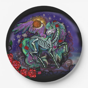 Día de Muertos Horse Paper Plates