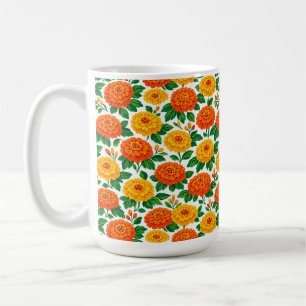 Dia de Muertos, Marigold Fiesta  Coffee Mug