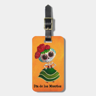 Dia de Muertos Mexican Miss Death Luggage Tag