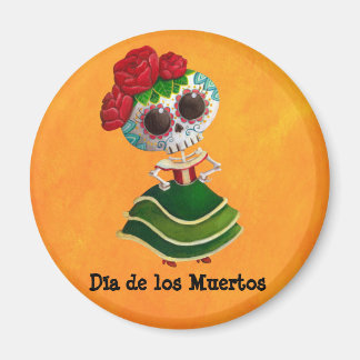 Dia de Muertos Mexican Miss Death Magnet