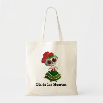 Dia De Muertos Mexican Miss Death Tote Bag by partymonster at Zazzle