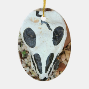 Dia de Muertos painted skull Ceramic Ornament