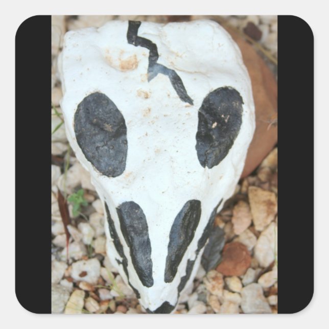 Dia de Muertos painted skull Square Sticker (Front)