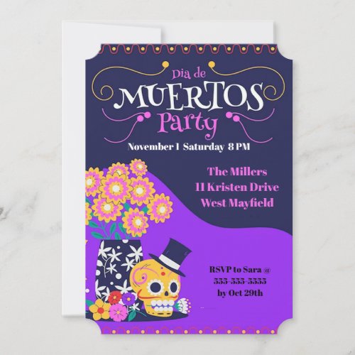 Dia de Muertos Party DOD Party Invitation