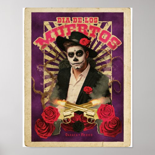Dia De Muertos Sugar Skull Postcard Poster