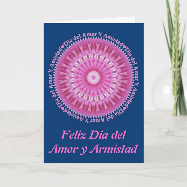 Dia del Amor y Armistad Care Holiday Card (Front)