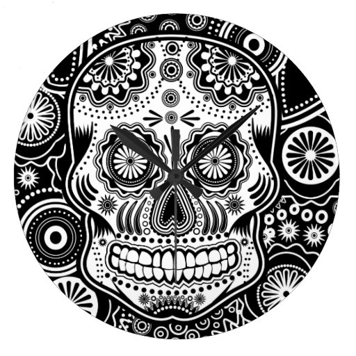 dia delos muertes large clock | Zazzle